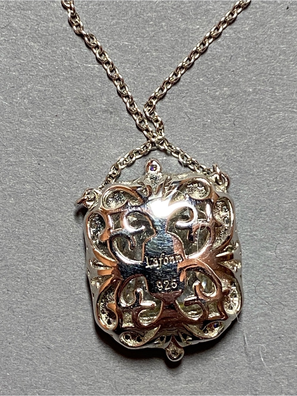 Lafonn sterling silver cubic zirconia art necklace - Picture 6 of 6